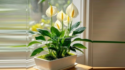 Lan Ý Cây lọc không khí mang ý nghĩa may mắn và cân bằng phong thủy