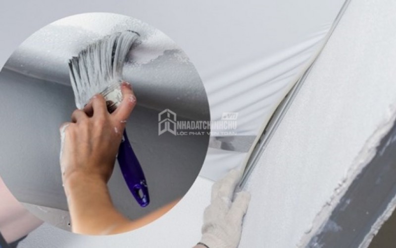 Cách sơn trần nhà giúp không gian phòng khách đẹp và bền màu