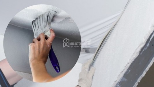 Cách sơn trần nhà giúp không gian phòng khách đẹp và bền màu