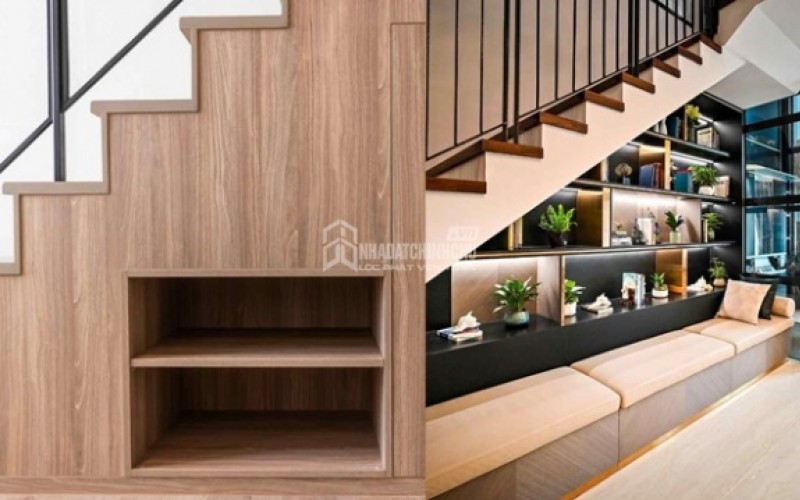 Tận dụng không gian dưới cầu thang thành góc sống tiện nghi và hiện đại