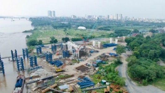 Tạm Đóng Đường Đê Long Biên - Xuân Quan Ban Đêm Để Thi Công Cầu Trần Hưng Đạo