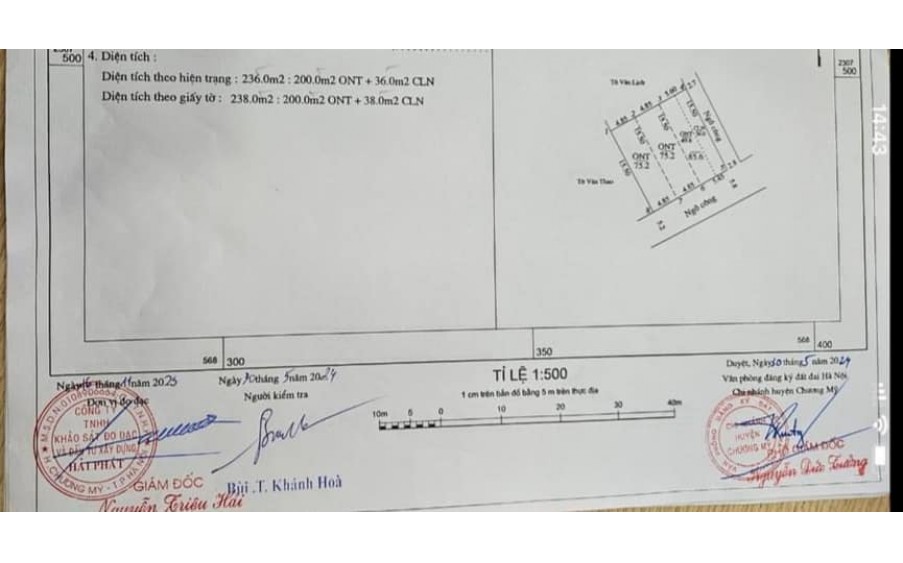 Cc gửi bán 75m2/1 lô, nhỉnh 1 tỷ/lô, Đại Yên Chương Mỹ, Đường ô tô tải thông, tránh nhau.
