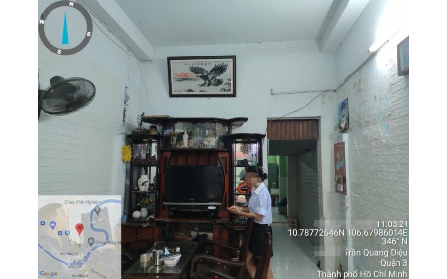 Nhà Bán P14 Hẻm 284/ Lê Văn Sỹ 65m2 , 3 Tầng BTCT , 3PN , hẻm thông Giá 7 tỷ 9 ( TL )