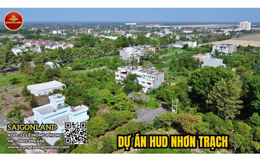 Saigonland - Mua Bán đất nền sổ sẵn dự án Hud Nhơn Trạch Đồng Nai diện tích 300m2 khu dân cư hiện hữu