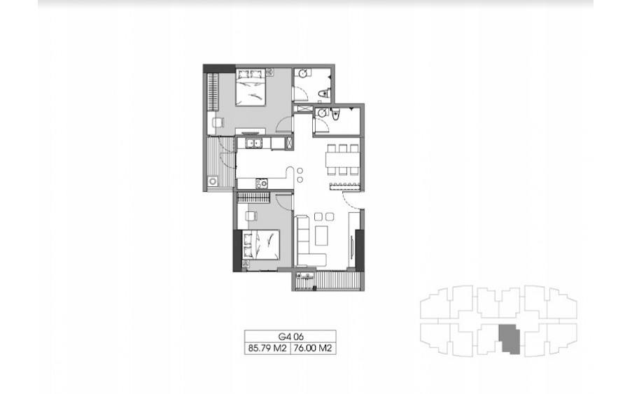 Bán căn hộ 77m2 tòa G4,G5 bc hướng TB le grand jardin sài đồng, long biên