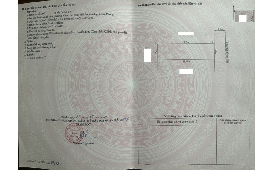 Bán 90M2 đất mặt đường Nam Hải, Hải An.