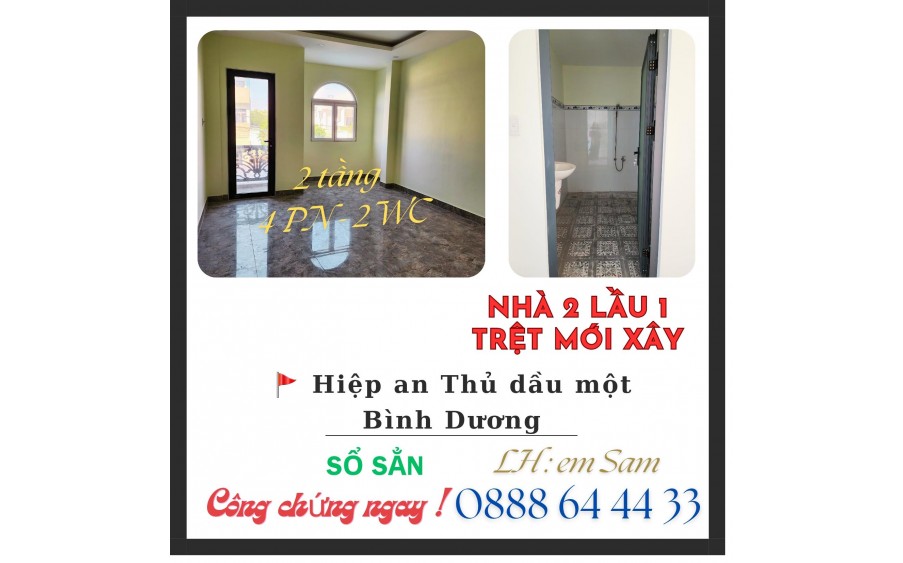BÁN NHÀ MỚI 2 LẦU 1 TRỆT DX 095 HIỆP AN DIỆN TÍCH SÀN 176M2 KHU ĐÔNG DÂN CƯ Ở HAY KINH DOANH ĐỀU THUẬN LỢI