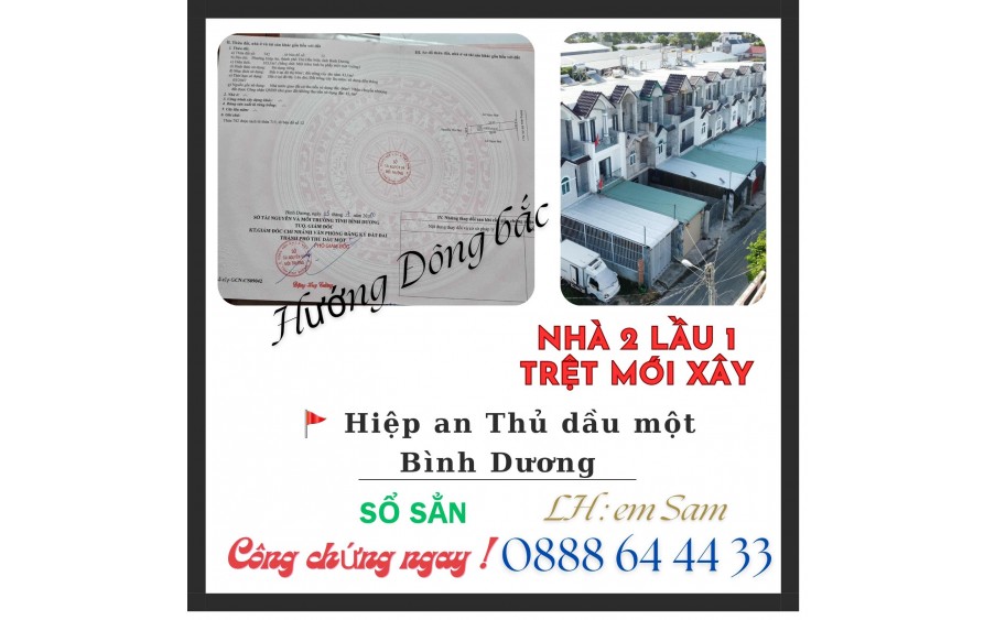 BÁN NHÀ MỚI 2 LẦU 1 TRỆT DX 095 HIỆP AN DIỆN TÍCH SÀN 176M2 KHU ĐÔNG DÂN CƯ Ở HAY KINH DOANH ĐỀU THUẬN LỢI
