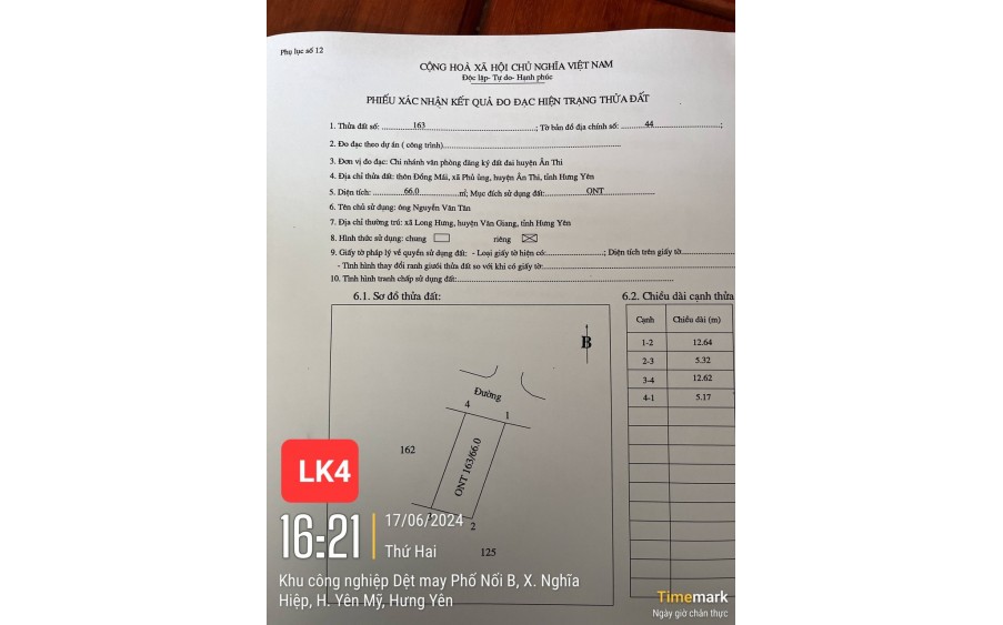 Cần bán 4 lô đất đẹp tại Phù Ủng, Ân Thi, Giá rẻ cho nhà đầu tư