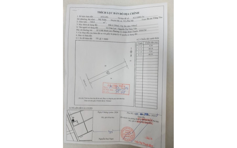 Chủ cần bán nhà xưởng mặt tiền Quốc lộ 51 đối diện kcn Mỹ Xuân A
