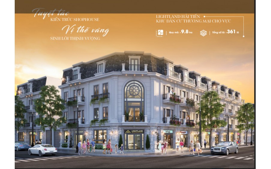 SHOPHOUSE LIGHTLAND HẢI TIẾN, CỦA NGÕ GIAO THƯƠNG DU LỊCH HẢI TIẾN. LH: 0966 343 969