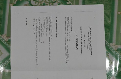 Chính chủ cần bán gấp lô đất mặt tiền đường Bàu Lách, Xã Phạm Văn Cội, Huyện Củ Chi
