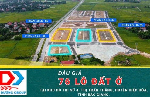 Đấu giá Khu dân cư số 4- TT Thắng- Hiệp Hoà- BG giá F0