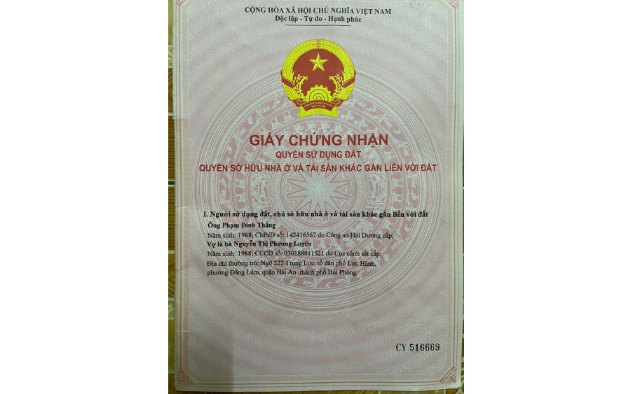 Bán Đất Đấu Giá Sổ Sẵn Giá Tốt Duy Nhất Tại Khúc Trì, Ngọc Sơn, Kiến An, Hải Phòng