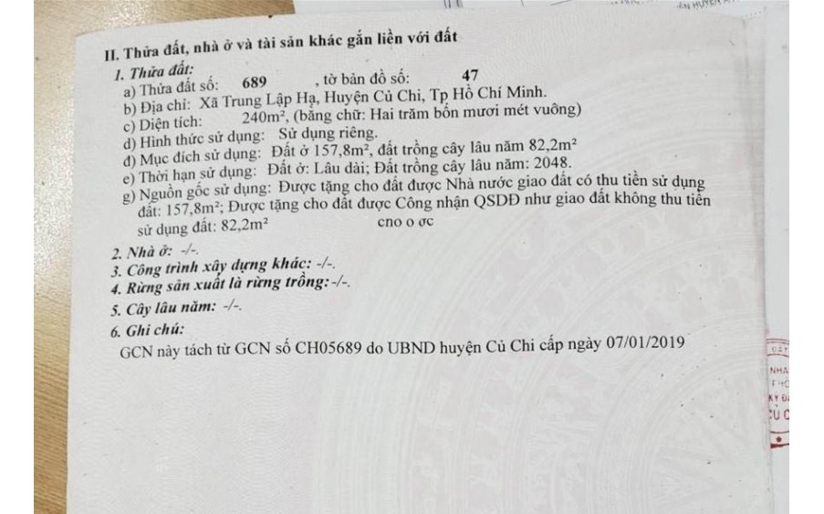 Chính Chủ Cần Bán Đất 2 Mặt Tiền Ngay KCN Tây Bắc- Trung Lập Hạ-Củ Chi
