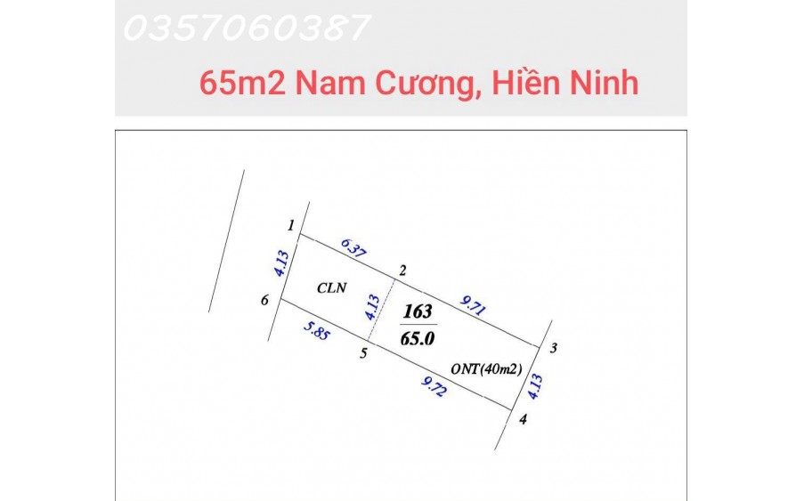BÁN ĐẤT DT 65M2 NAM CƯƠNG , HIỀN NINH , SÓC SƠN CÁCH SÂN BAY NỘI BÀI 3KM GIÁ ĐẦU TƯ