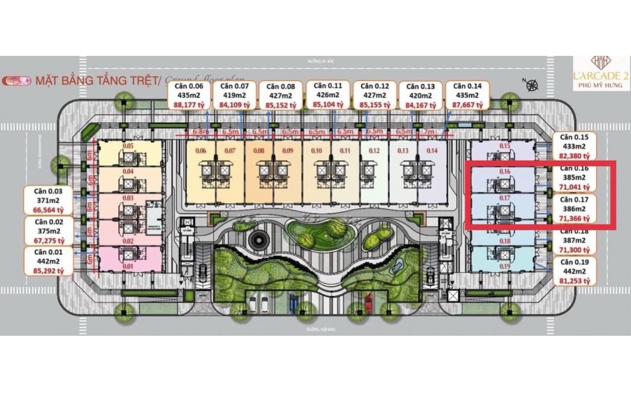 Chỉ duy nhất 1 căn L'Arcade Phú Mỹ Hưng hướng Đông Nam, tiềm năng vô hạn, vị trí đẹp, SH lâu dài