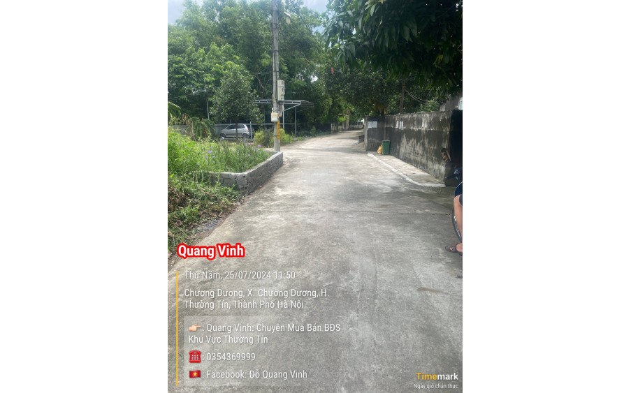 Chính chủ cần bán mảnh đất tại Chương Lộc - Chương Dương - Thường Tín - Hà Nội.
