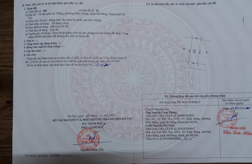 Cc cần bán nhanh đất 33.2m2, chỉ 1.x tỷ, An Thắng, Biên Giang, Hà Đông, HN, ô tô, ngõ thông