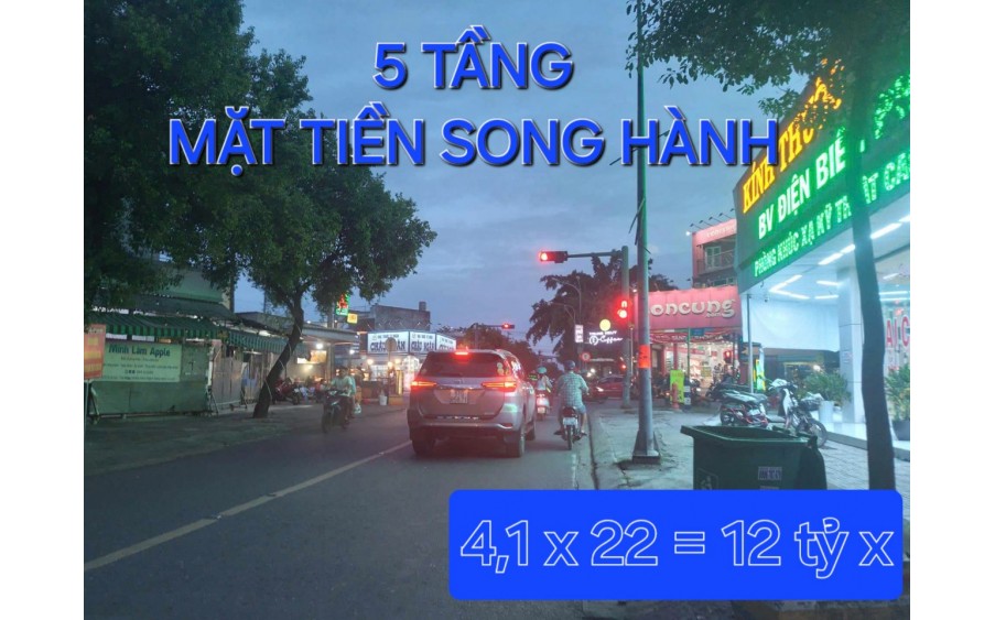 5 tầng 88m2 có 12 tỷ x Mặt Tiền Song Hành Tân Hưng Thuận Quận 12 TP.HCM