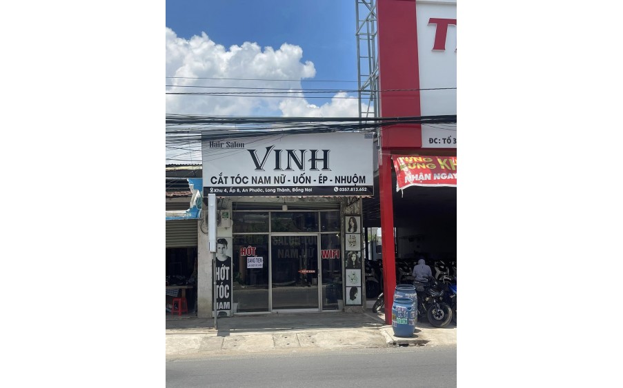Em cần sang tiệm Khu 4 An Phước, Long Thành, Đồng Nai mặt tiền đường Phùng Hưng.