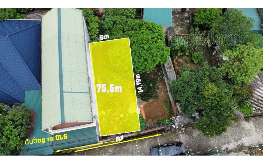 CẦN CHUYỂN NHƯỢNG LÔ ĐẤT 75M2 LÀN 2 QUỐC LỘ 6 TẠI THỦY XUÂN TIÊN - CHƯƠNG MỸ
