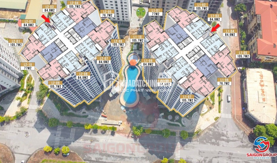 Bán căn hộ 99m2 Le Grand Jardin Sài Đồng Long Biên – 3PN, Căn góc, Full nội thất