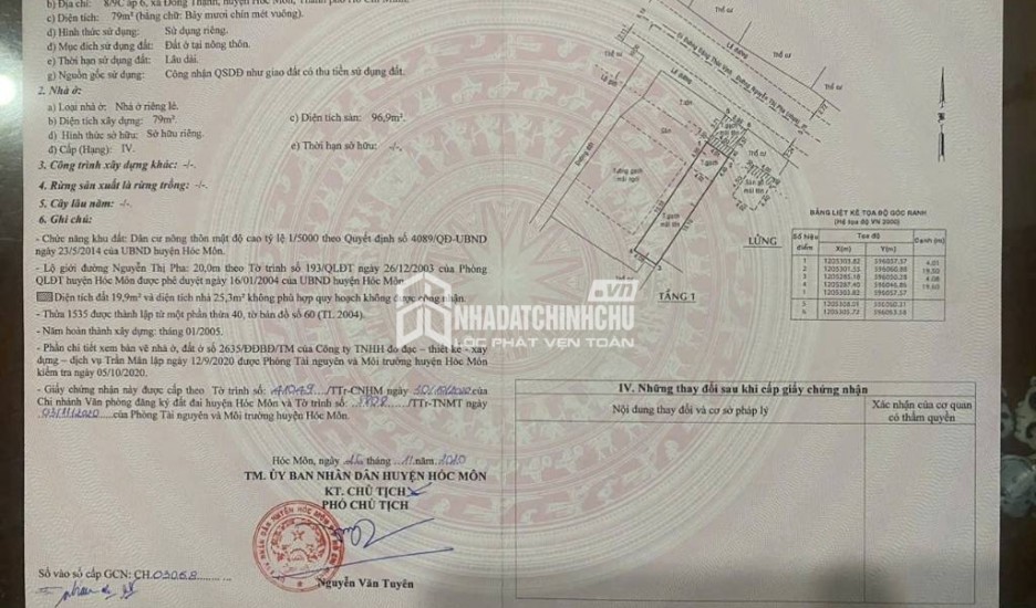 Đất Đông Thạnh, Hóc Môn, 4m x 25m, mặt tiền kinh doanh, giá 8 tỷ TL