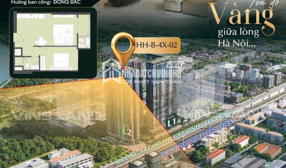 GIÁ GỐC CHỦ ĐẦU TƯ - Căn 1PN+1 đa năng 92m2 phía Tây Hanoi Seasons Garden từ 13 tỷ