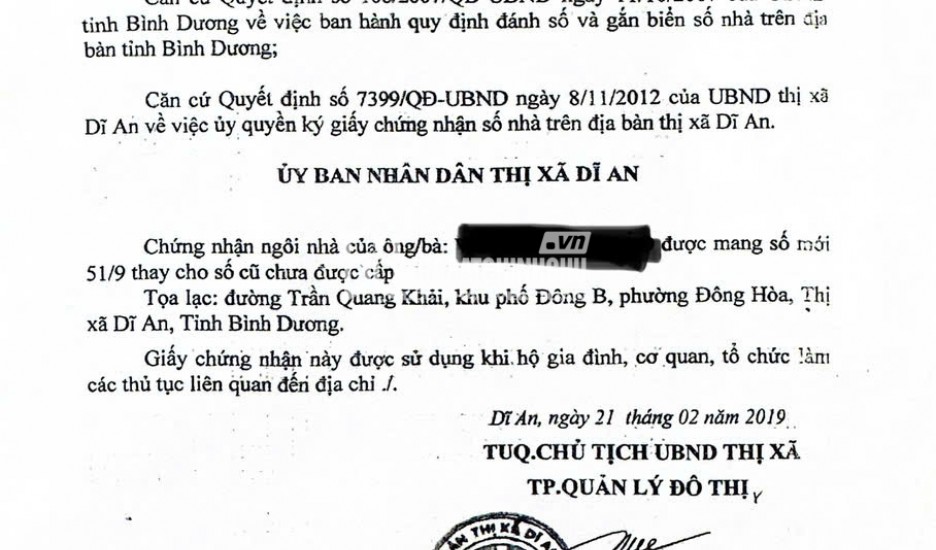 Bán nhà riêng tọa lạc tại 51/9, đường Trần Quang Khải, phường Đông Hòa, Hồ Chí Minh