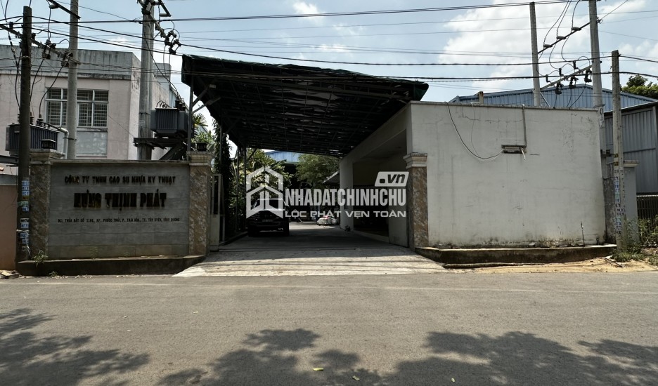 Bán kho, nhà xưởng tại ĐT 747B, P. Tân Khánh, HCM (P. Thái Hòa, Tp. Tân Uyên) 1272m², 16x80 mét