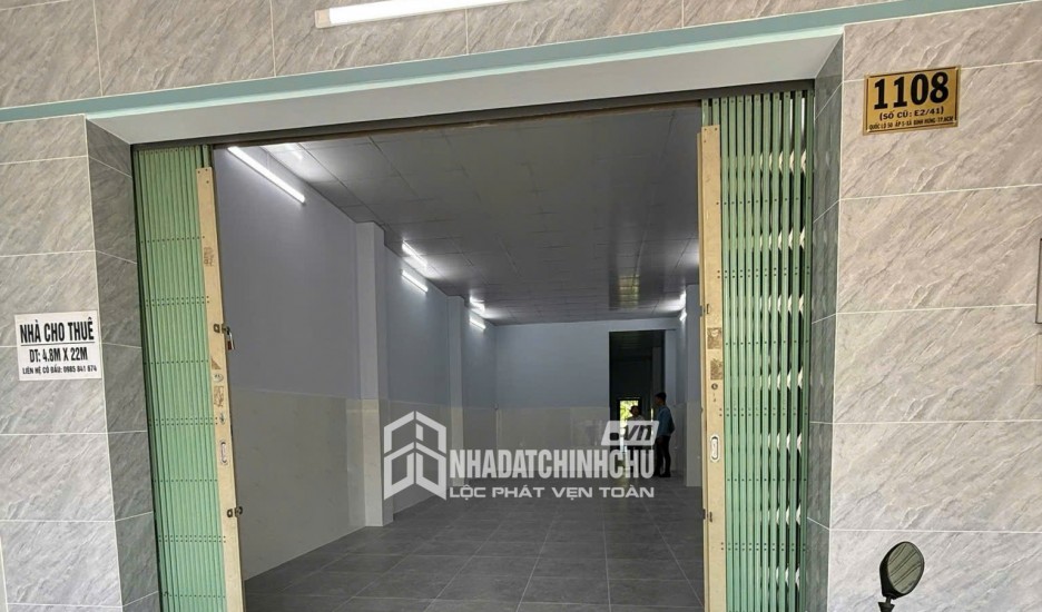 CHO THUÊ NHÀ MẶT TIỀN QUỐC LỘ 50 – BÌNH HƯNG, TP. HCM – NHÀ MỚI XÂY 100%, VÀO Ở NGAY