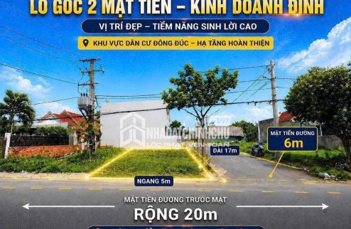 Lô Góc 2 Mặt Tiền Đường Hồ Văn Huê, cách quốc lộ 51 chỉ 200m - Chỉ từ 600tr là sang tên ngay