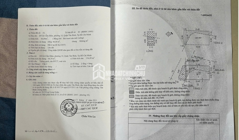 NHÀ ĐẸP – GIÁ TỐT – CẦN BÁN NHANH NHÀ TẠI D9 Đ. Gò Cẩm Đệm, P. Bảy Hiền, TP.HCM