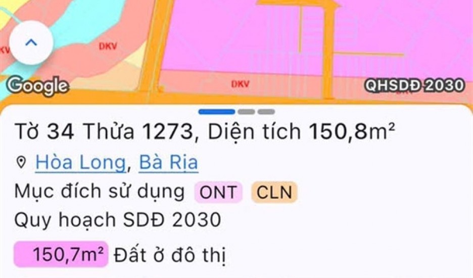ĐẤT ĐẸP - ĐẦU TƯ SINH LỜI - Chính Chủ Cần Bán Lô Đất Tại Xã Hòa Long, Thành Phố Bà Rịa, BRVT