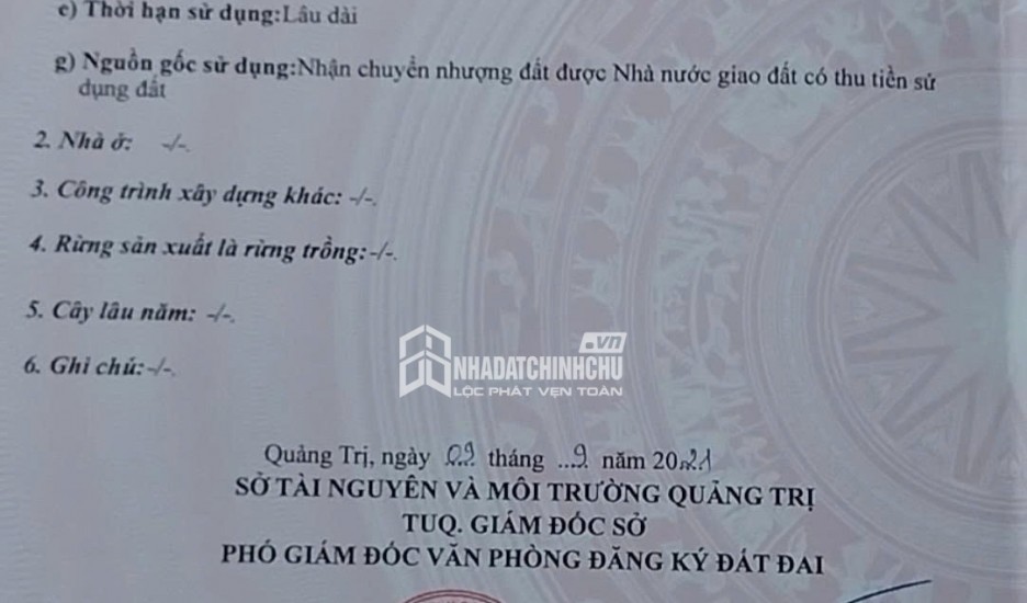 ĐẤT ĐẸP- GIÁ TỐT sở hữu ngay lô đất vị trí đắc địa tại thị xã Quảng Trị tỉnh Quảng Trị