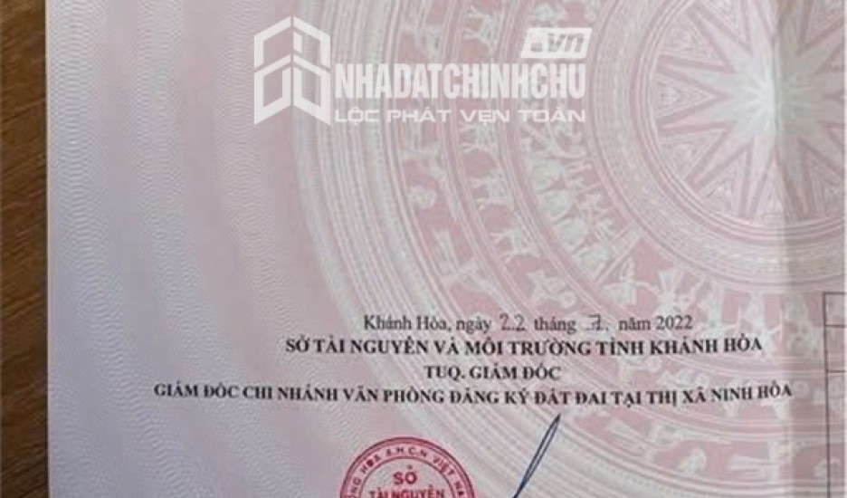 HOT HOT – CHÍNH CHỦ CẦN BÁN ĐẤT TẠI Xã Ninh Phụng, thị xã Ninh Hòa, tỉnh Khánh Hòa.
