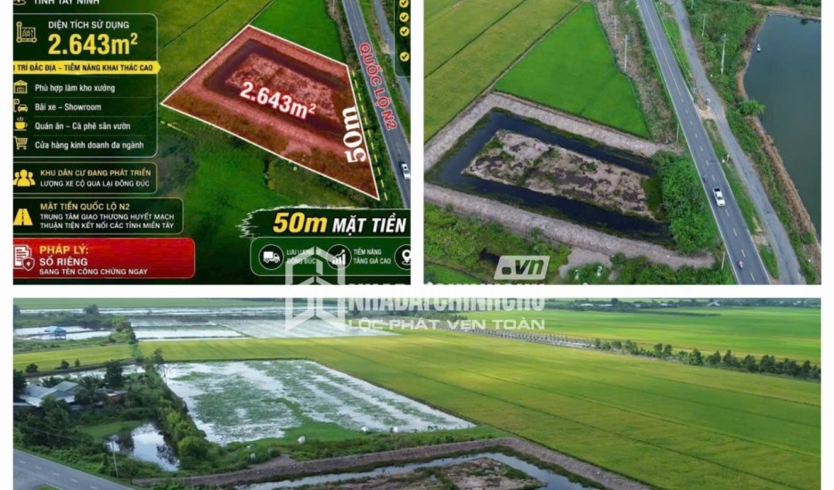 ĐẤT ĐẸP – ĐẦU TƯ SINH LỜI – CẦN BÁN 3 LÔ ĐẤT GIÁ TỐT – Ấp Hiệp Thành, Xã Tân Thạnh, Tây Ninh
