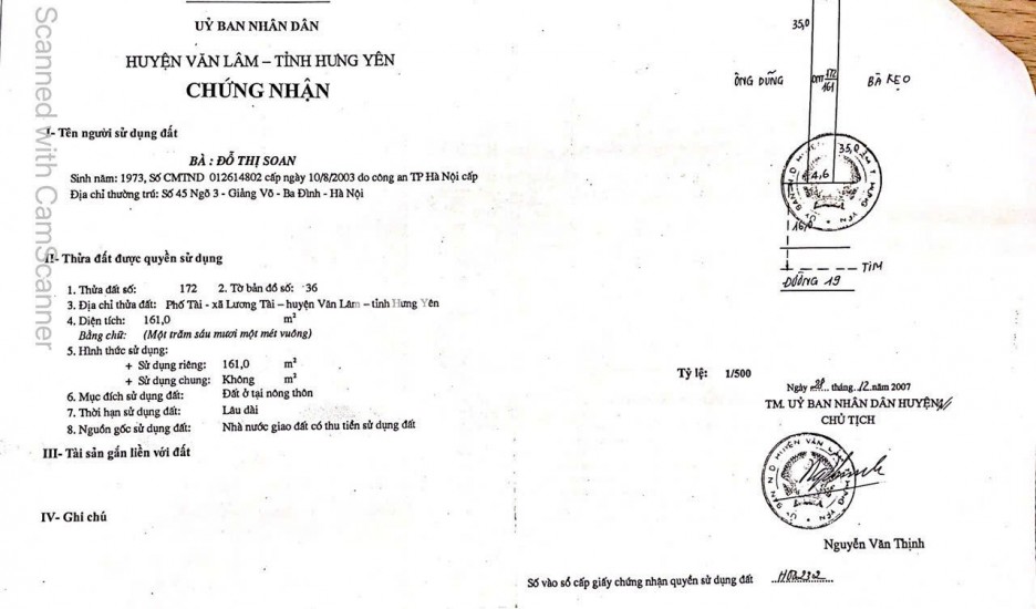 CHÍNH CHỦ BÁN LÔ ĐẤT 2 MẶT TIỀN  ĐẸP PHỐ TÀI – HUYỆN VĂN LÂM – TỈNH HƯNG YÊN