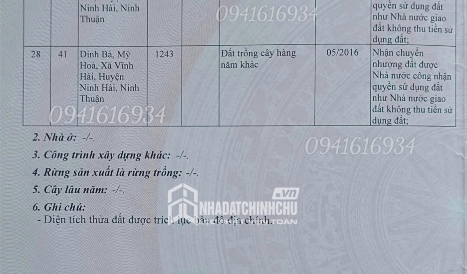 CHÍNH CHỦ CẦN BÁN LÔ ĐẤT MẶT TIỀN SIÊU ĐẸP Tại Xã Vĩnh Hải, Huyện Ninh Hải, Ninh Thuận - GIÁ SIÊU TỐT