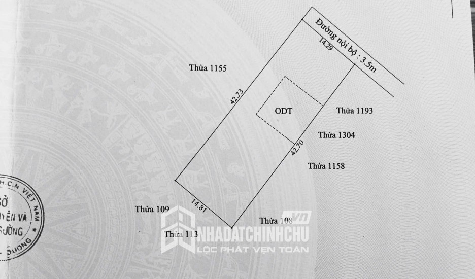 Chính chủ cần bán lô đất tại KP Hưng Thọ, P.Hưng Định, TP Thuận An, Bình Dương.