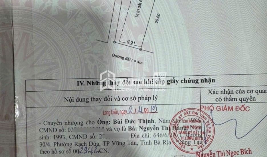 HOT HOT - BÁN 2 LÔ ĐẤT ĐẸP LIỀN KỀ TRUNG TÂM LONG ĐIỀN – Sổ Riêng, Giá Tốt Đầu Tư