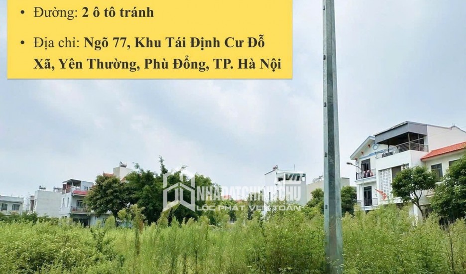 ĐẤT ĐẸP- GIÁ TỐT BÁN NHANH LÔ ĐẤT ĐẦU TƯ LÀ SINH LỜI TẠI Yên Thường Phù Đổng thành phố Hà Nội