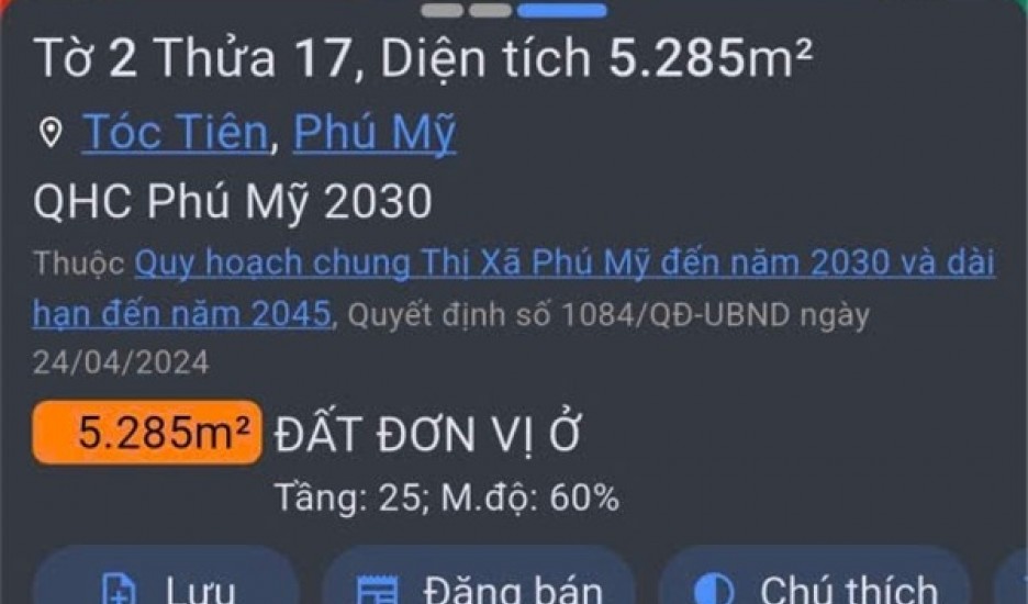 BÁN ĐẤT 5.285m² – Sẵn 1.000m² THỔ CƯ – VỊ TRÍ CHIẾN LƯỢC Kết Nối Sân Bay Long Thành - Cảng Cái Mép