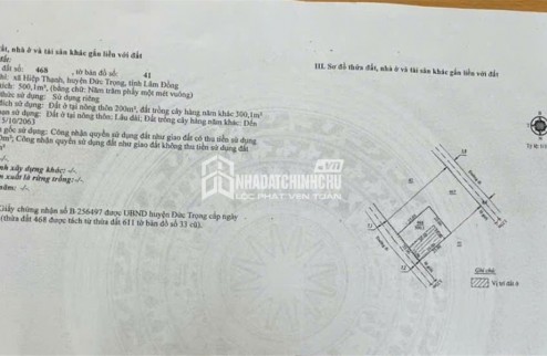 ĐẦU TƯ SINH LỜI – CHÍNH CHỦ CẦN BÁN ĐẤT Tại  Xã Hiệp Thạnh, Huyện Đức Trọng, Lâm Đồng