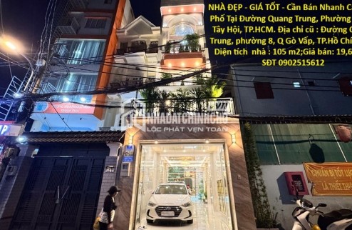 NHÀ ĐẸP - GIÁ TỐT - Cần Bán Nhanh Căn Nhà Phố Tại Đường Quang Trung, Phường Thông Tây Hội, TP.HCM.