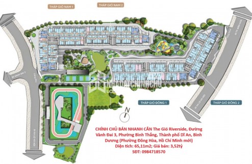 CHÍNH CHỦ BÁN NHANH CĂN THE GIÓ RIVERSIDE - THÁP GIÓ ĐÔNG Thành phố Dĩ An, Bình Dương