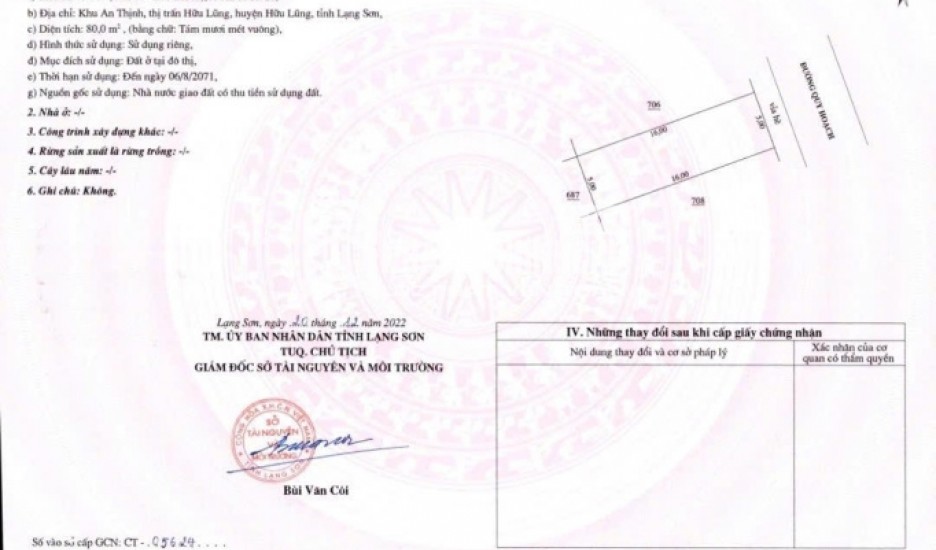 Bán lô đất 80m2 đường trục chính trung tâm huyện Hữu Lũng, tỉnh Lạng Sơn