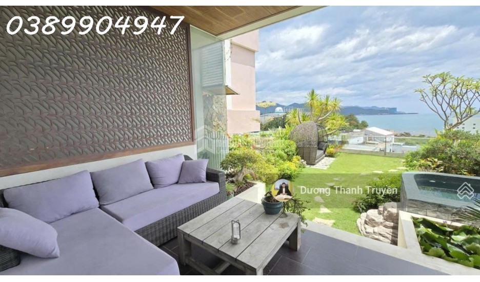 Bán biệt thự 4 tầng 2 mặt tiền view biển ngang hiếm 9,7m, cạnh Đại học Nha Trang, dòng tiền 70tr/th