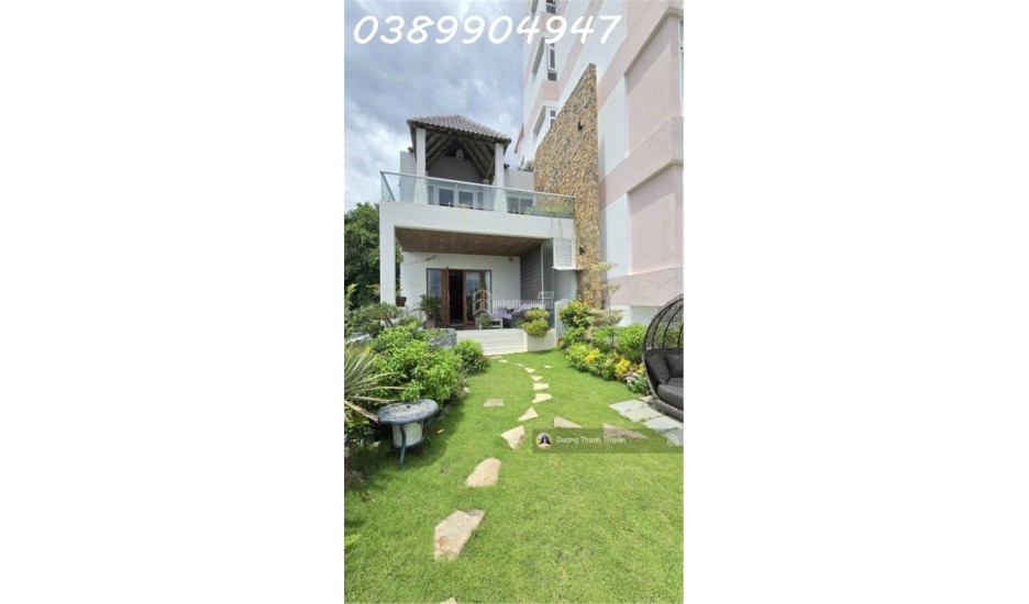 Bán biệt thự 4 tầng 2 mặt tiền view biển ngang hiếm 9,7m, cạnh Đại học Nha Trang, dòng tiền 70tr/th